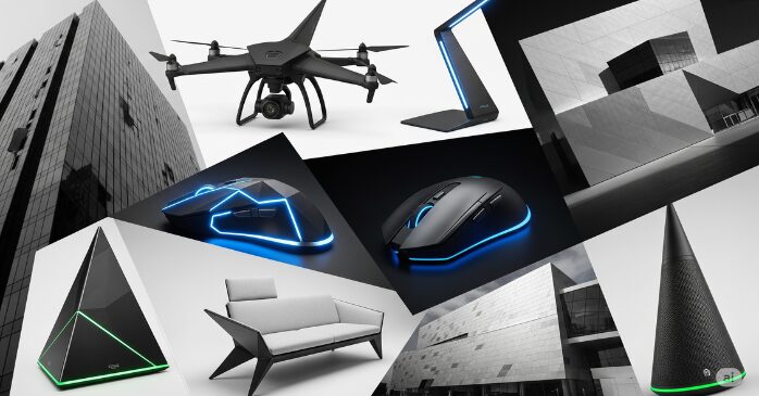 デザインでシャープな角